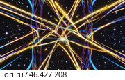 Quantum Light Dance in a Starry Sky. Стоковое видео, видеограф Данил Руденко / Фотобанк Лори