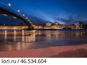View of Volkhov river and Novgorod Kremlin (2021 год). Стоковое фото, фотограф Юлия Белоусова / Фотобанк Лори