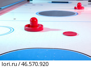 Современный аэрохоккей, вид крупным планом. Стоковое фото, фотограф Pixel_shot / Фотобанк Лори