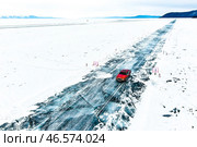 Участник соревнования на замерзшем озере. Стоковое фото, фотограф Егор Алеев / ТАСС / Фотобанк Лори