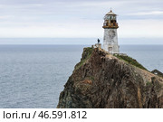 Приморский край. Маяк Рудный на мысе Бринера. Стоковое фото, фотограф Юрий Смитюк / ТАСС / Фотобанк Лори
