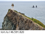 Приморский край. Маяк Рудный на мысе Бринера. Стоковое фото, фотограф Юрий Смитюк / ТАСС / Фотобанк Лори