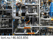 Стойка управления "сухими" газодинамическими уплотнениями центробежного нагнетателя ГПА-32 "Ладога" Стоковое фото, фотограф Петр Ковалев / ТАСС / Фотобанк Лори