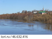 Территория, затопленная во время паводка. Стоковое фото, фотограф Владимир Смирнов / ТАСС / Фотобанк Лори