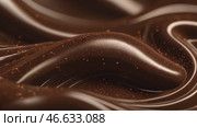 Smooth, Rich Chocolate Flows Gracefully Under Bright Lights, Showcasing Its Glossy Texture in a Delightful Dance of Sweetness and Indulgence. Стоковое AI-видео, аниматор Оксана Медведева / Фотобанк Лори