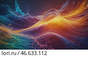 design background Vibrant waves of colour dance across the digital landscape in a stunning light show. Стоковое AI-видео, аниматор Оксана Медведева / Фотобанк Лори