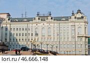 Здание бывшей гостиницы «Русь». Корпус Большого театра. Копьёвский переулок, дом 3. Москва. Россия. Редакционное фото, фотограф E. O. / Фотобанк Лори