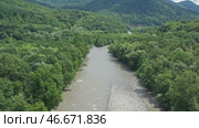 Belaya river in Caucasus mountains. Стоковое видео, видеограф Михаил Коханчиков / Фотобанк Лори