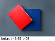 Книги с заглушками на сером фоне. Стоковое фото, фотограф Pixel_shot / Фотобанк Лори