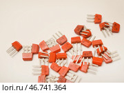 Old transistors on a white background. Electronic elements. Стоковое фото, фотограф Valeriy Lushchikov / Фотобанк Лори