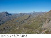 Горная панорама долины Аоста ( Aosta ) с горного массива Монте-Роза (Monte Rosa) близ Пунта-Индрена (Punta Indren). Регион Аланья-Вальсезия, Италия (2018 год). Стоковое фото, фотограф Дымов Игорь / Фотобанк Лори