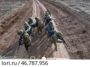Подготовка военнослужащих на полигоне СВО (2023 год). Редакционное фото, фотограф Sergey Rusanov / Фотобанк Лори