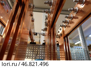 Медные шины в электротехническом оборудовании. Copper busbars in electrical equipment. Стоковое фото, фотограф Юрий Пуликов / Фотобанк Лори