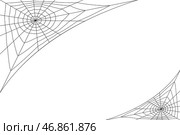 Сoncentric white web on a white background. Стоковая иллюстрация, иллюстратор Vladislav_v / Фотобанк Лори