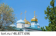Beautiful church in the honour of All Saints surrounded by green trees. Стоковое фото, фотограф David Kashakhi / Фотобанк Лори