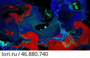 Abstract colorful paint reactions, psychedelic liquid light show, dye patterns in water, oil, paint. Стоковое фото, фотограф David Kashakhi / Фотобанк Лори