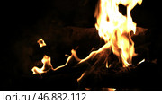 Burning wood in the fire. Стоковое фото, фотограф David Kashakhi / Фотобанк Лори