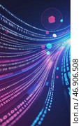 Binary code streams flowing with futuristic data transfer. Стоковое AI-видео, аниматор Юрий Поздников / Фотобанк Лори