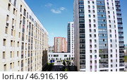 Academic district, Yekaterinburg city.Stock footage.A large new district of Yekaterinburg with high-rise new buildings,parking lots and parks and roads with cars. Стоковое фото, фотограф David Kashakhi / Фотобанк Лори