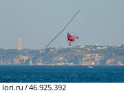 AutoGyro MT-03 in blue sky at Oeiras Air Show (2023 год). Редакционное фото, фотограф Дмитрий Рухленко / Фотобанк Лори