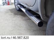 Protection of vehicle thresholds. Off-road tuning. Protection for the SUV. Стоковое фото, фотограф Александр Поташев / Фотобанк Лори