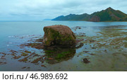 Northern landscape of coast with rocks on cloudy summer day. Стоковое фото, фотограф David Kashakhi / Фотобанк Лори