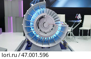 This is a groundbreaking Futuristic Turbo Engine Model featuring stunning LED Highlights. Стоковое фото, фотограф David Kashakhi / Фотобанк Лори