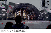 Georgia, Tbilisi - July 20, 2024: Join us for a thrilling live concert featuring spectacular and innovative stage design. Редакционное фото, фотограф David Kashakhi / Фотобанк Лори