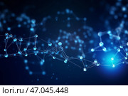 Molecular structures in chemical interactions. Стоковое AI-изображение, AI-художник Михаил Коханчиков / Фотобанк Лори