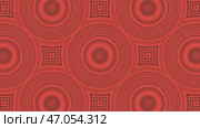 Kaleidoscopic pattern of a peach color with geometric transforming shapes. Стоковая иллюстрация, иллюстратор David Kashakhi / Фотобанк Лори