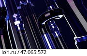 3D industrial background with surreal pipes of an abstract mechanism. Стоковая иллюстрация, иллюстратор David Kashakhi / Фотобанк Лори