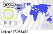 Human overpopulation growth and spread over the world map. Стоковая иллюстрация, иллюстратор David Kashakhi / Фотобанк Лори