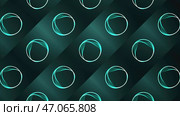 Circles vibrate with wavy lines around edges. Стоковая иллюстрация, иллюстратор David Kashakhi / Фотобанк Лори
