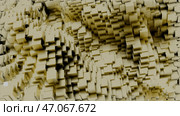 Cube particules abstract background, rippling fast 3D texture. Стоковая иллюстрация, иллюстратор David Kashakhi / Фотобанк Лори