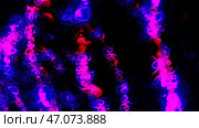 Blurred stripes of round stains like inks in ln water surface. Стоковая иллюстрация, иллюстратор David Kashakhi / Фотобанк Лори