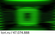 3D animation with stripes and pulsating pulses of electronics. Стоковая иллюстрация, иллюстратор David Kashakhi / Фотобанк Лори