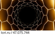 Dark background with backlight on the sides made in computer graphics that slowly move inwards. Стоковая иллюстрация, иллюстратор David Kashakhi / Фотобанк Лори