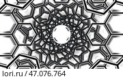 Nanotube in form of honeycomb, concept of nanotechnology and sciences. Стоковая иллюстрация, иллюстратор David Kashakhi / Фотобанк Лори