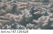 Dramatic Cloudscape, fluffy white and grey clouds, weather background. Стоковое AI-видео, аниматор KATERINA AI / Фотобанк Лори