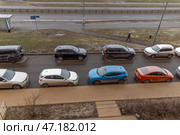Апрельским утром в городе шел снег (2024 год). Редакционное фото, фотограф Валерий Иванович Клейменов / Фотобанк Лори