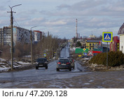 Город Лысьва, городской пейзаж - проспект Победы. Редакционное фото, фотограф Алексей Иванов / Фотобанк Лори