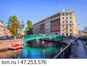 Сенной мост, доходный дом Безобразовой, Канал Грибоедова, Санкт-Петербург. Стоковое фото, фотограф Baturina Yuliya / Фотобанк Лори