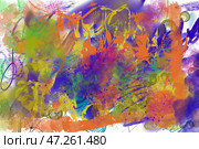 Vibrant and Expressive Abstract Art Featuring Colorful Swirls and Intriguing Textures for Visual Appeal. Стоковое фото, фотограф Владимир Разгуляев / Фотобанк Лори