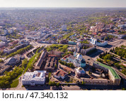 View from drone of Kursk. Стоковое фото, фотограф Яков Филимонов / Фотобанк Лори