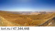 Panoramic view of the Wadi Rum desert, Wadi Musa, Jordan (2023 год). Стоковое фото, фотограф Сергей Богомяко / Фотобанк Лори