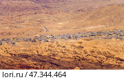 Panoramic view of the Wadi Rum desert, Wadi Musa, Jordan (2023 год). Стоковое фото, фотограф Сергей Богомяко / Фотобанк Лори