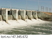 Kokaral dam on the small Aral sea .Kazakhstan. Environmental disaster. Стоковое фото, фотограф Ольга Гордеева / Фотобанк Лори