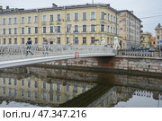 Набережные канала Грибоедова около Львиного моста. Санкт-Петербург. Стоковое фото, фотограф Александр Алексеев / Фотобанк Лори