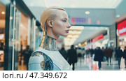 Portrait of a woman symbolically turning into virtual human, virtual character, or digital clone, using computer-generated from the real persona. AI artificial intelligence. Стоковое AI-видео, аниматор ALLA YURTAYEVA / Фотобанк Лори