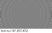 Speed ​​laps with decreasing speed. Magical and hypnotic black and white rings. Distance effect. Animated video. Стоковая анимация, аниматор Дмитрий Кобзев / Фотобанк Лори